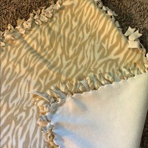 Handmade tie blanket.